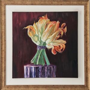 Floral Fusion : Abstract blooms in Oil Painting